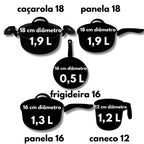 Juego de Sartenes 8 Piezas Antiadherente con Tapa de Vidrio