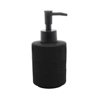 Set de Baño de Cerámica Negra con Diseño de Hojas, 2 Piezas