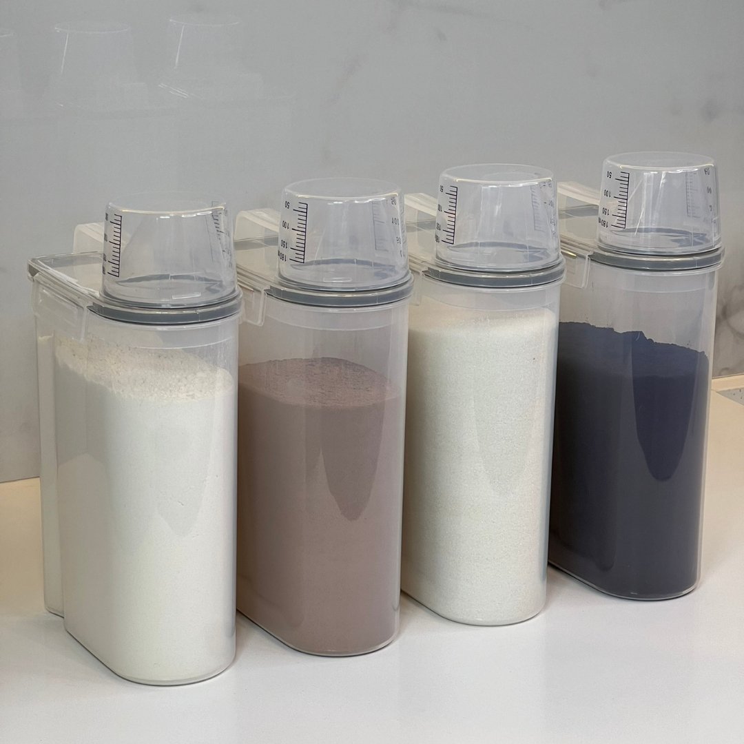 Conjunto de 4 Tarros Herméticos para Alimentos con Taza Medidora de 2,5 Litros