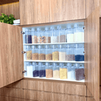 Conjunto de 4 Tarros Herméticos para Alimentos con Taza Medidora de 2,5 Litros