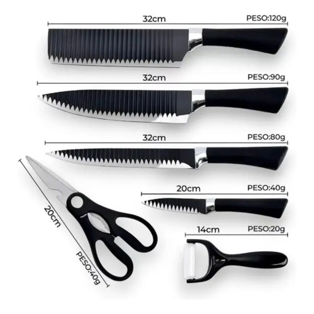 Juego de Cuchillos 6 Piezas Profesional Cocin Master™ (ORIGINAL)