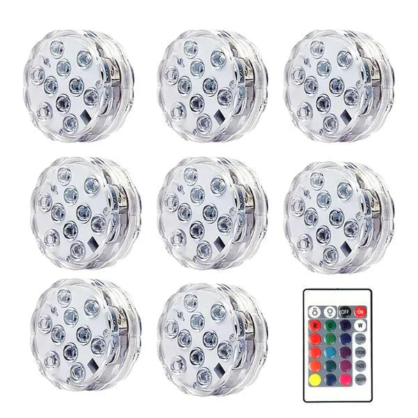 Kit de Lámparas de Piscina RGB | Inalámbrico con Control Remoto