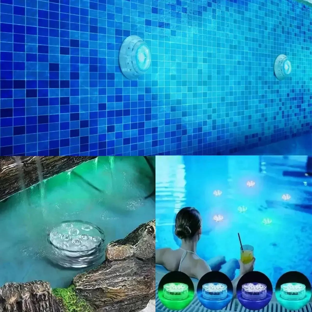Schwimmbadbeleuchtungsset RGB | Drahtlos mit Fernbedienung MännerRaum
