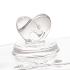 Mantequera de Cristal con Tapa en Forma de Corazón 17cm
