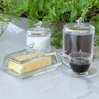 Mantequera Rectangular con Tapa de Cristal 18cm