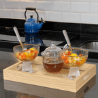 Tarro de Cristal de Plomo con Pinza y Detalles en Forma de Corazón