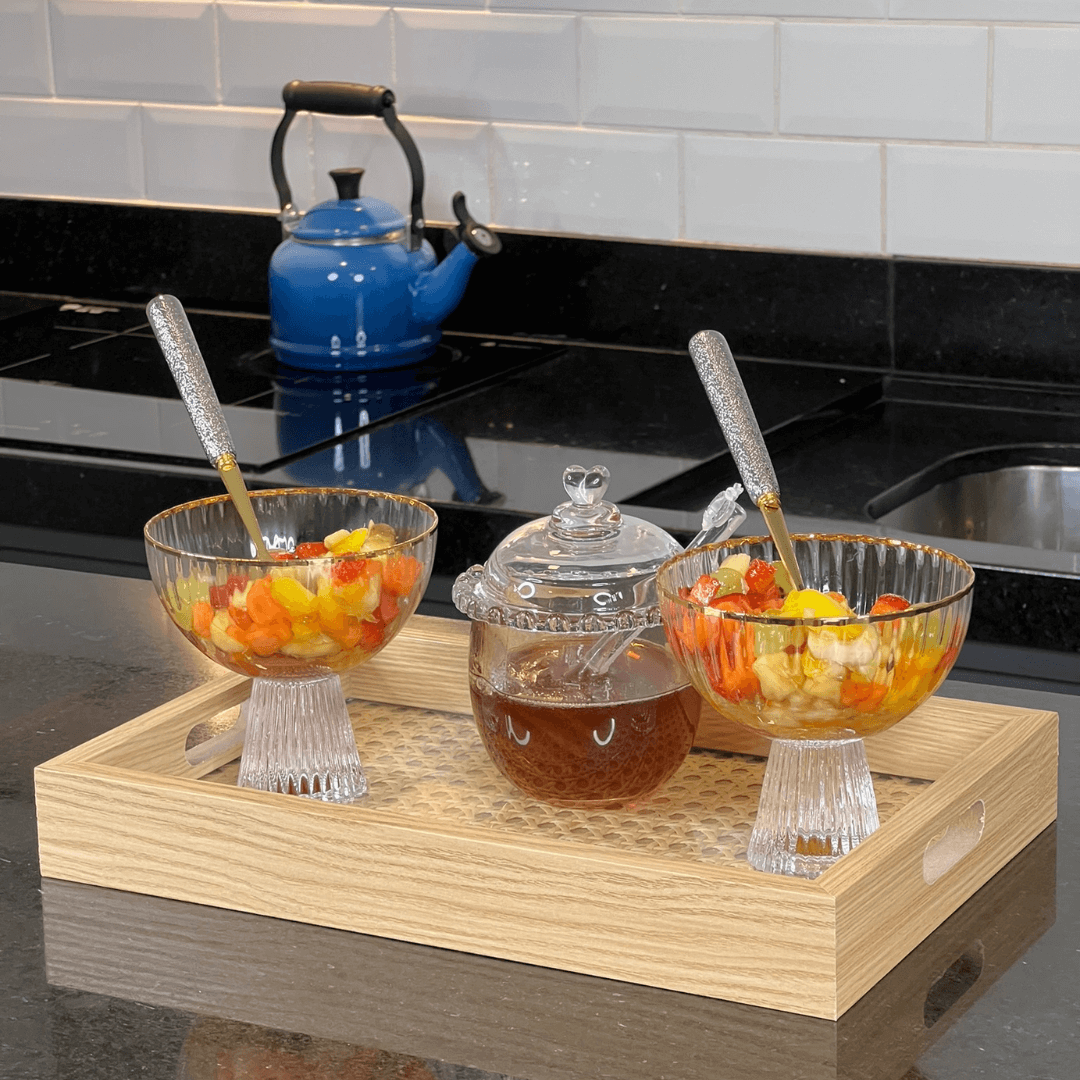 Tarro de Cristal de Plomo con Pinza y Detalles en Forma de Corazón