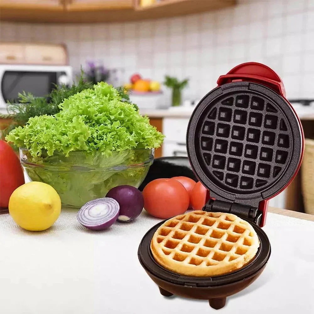 Mini Máquina de Waffles Eléctrica Portátil
