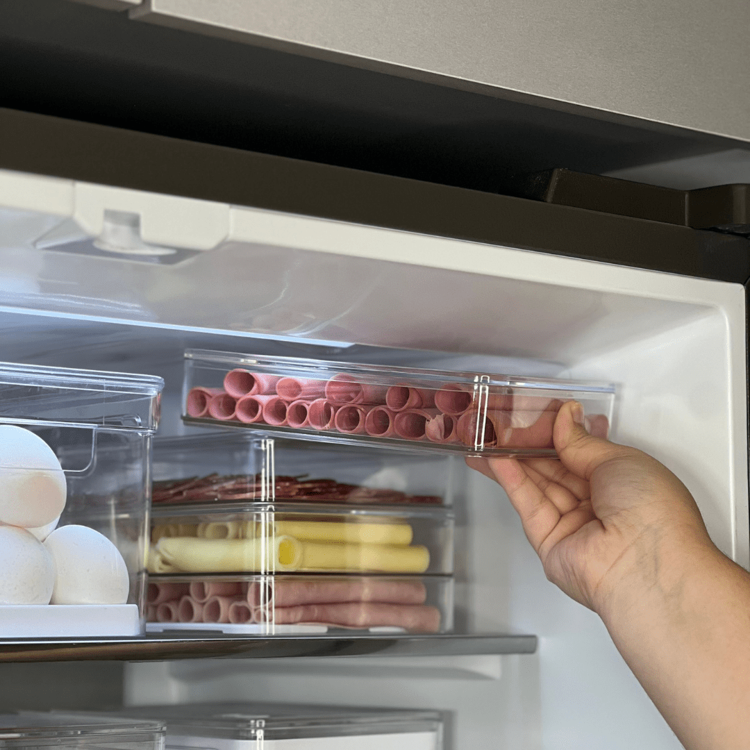 Organizador de Fiambres Doble Transparente Natural