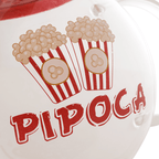 Pipoquera de microondas de vidrio con tapa roja 1,8 litros