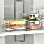 Organizador de Fiambres Doble Transparente Natural