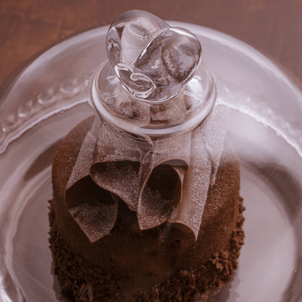 Quesera de Cristal de Plomo con Tapa en Forma de Corazón 19,5 cm