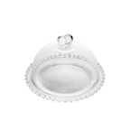 Quesera de Cristal de Plomo con Tapa en Forma de Corazón 19,5 cm