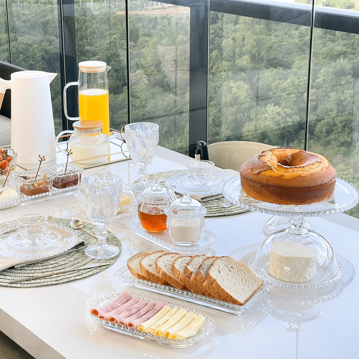 Quesera de Cristal de Plomo con Tapa en Forma de Corazón 19,5 cm