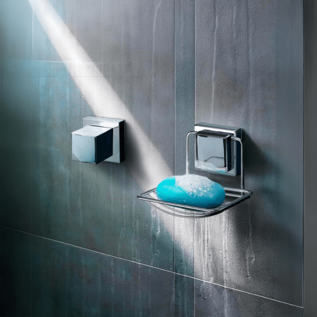 Jabonera con Ventosa Cromada