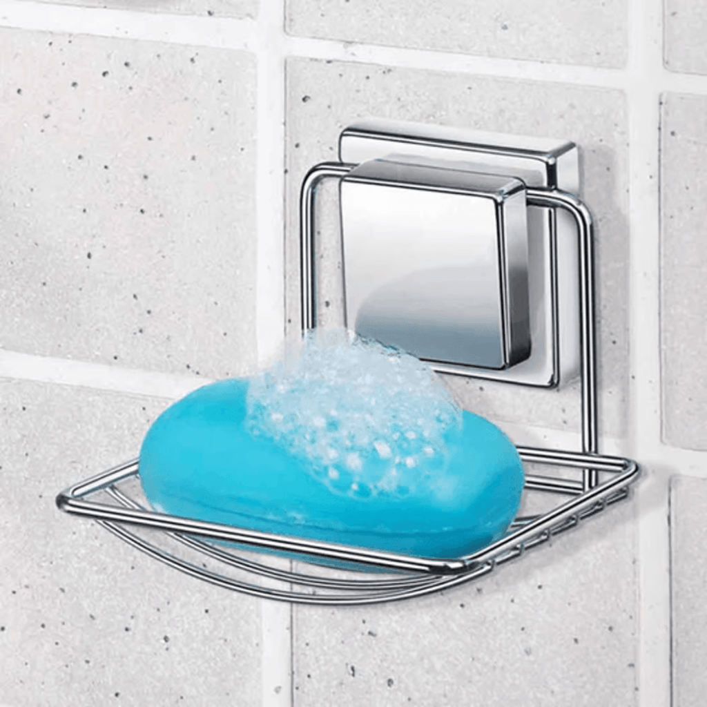 Jabonera con Ventosa Cromada