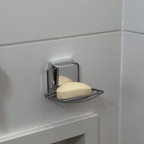 Jabonera con Ventosa Cromada