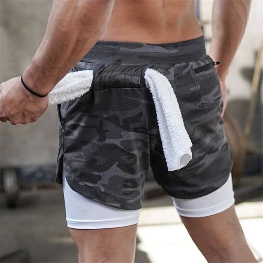 Pantalones Cortos para Entrenamiento 2 en 1 Efecto Aire