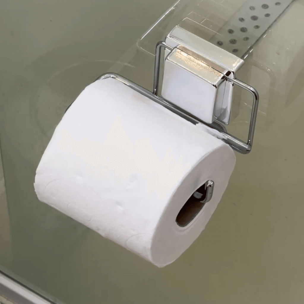Portarrollo de Papel Higiénico con Ventosa Fija Cromado