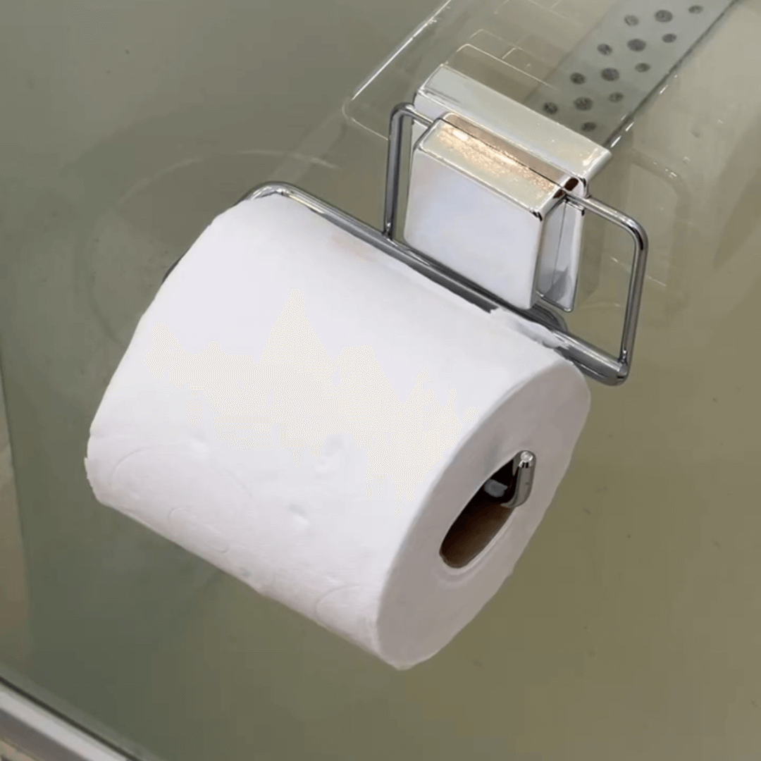Portarrollo de Papel Higiénico con Ventosa Fija Cromado