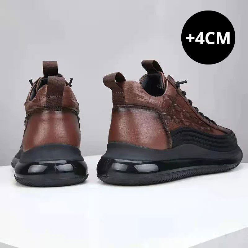 Zapatillas Masculinas Estilo Cuero de Cocodrilo + Reloj de Regalo