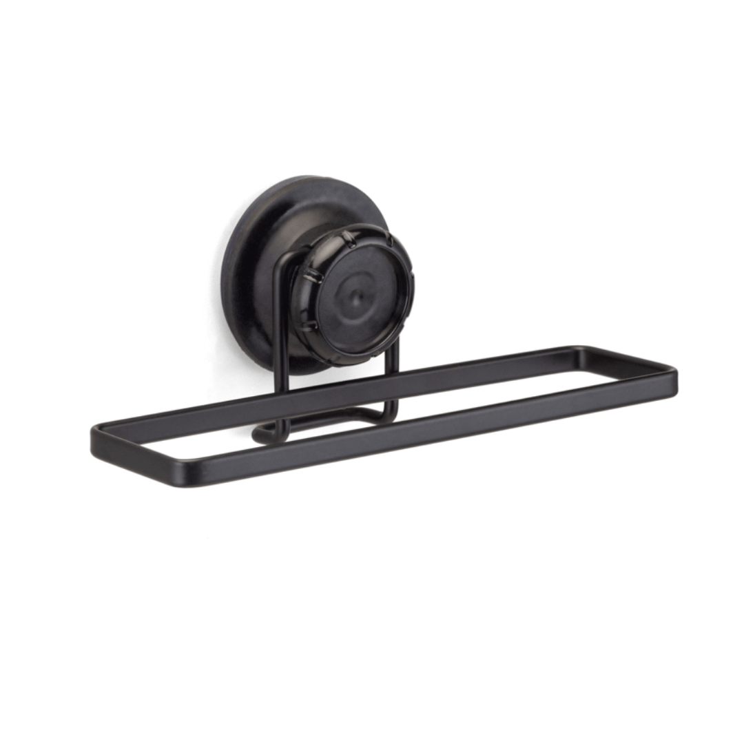 Toallero de Lavabo con Fijación de Succión Ventosa Negro