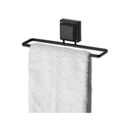 Toallero de Cara con Ventosa de Fijación Fácil en Negro Mate