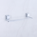 Toallero Doble con Ventosa 45cm Cromado