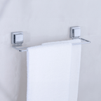 Toallero Doble con Ventosa 45cm Cromado