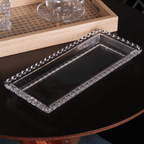 Fuente Rectangular de Cristal de Plomo Corazón 30 cm